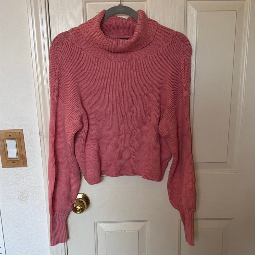Wild Fable Soft Pink Cowl Neck Sweater